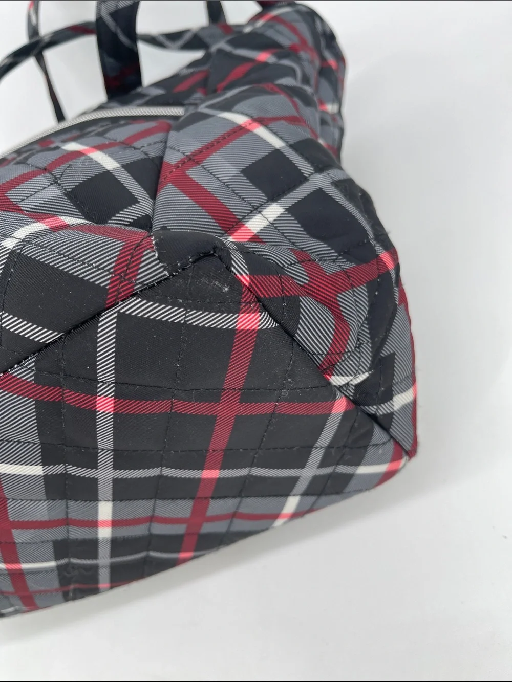 Vera Bradley Performance Quilted Tote/Work Triple Compartment Paris Plaid Bag